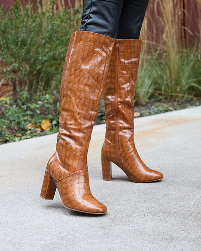 Cizme de damă de culoare camel Mastiu- Încălțăminte