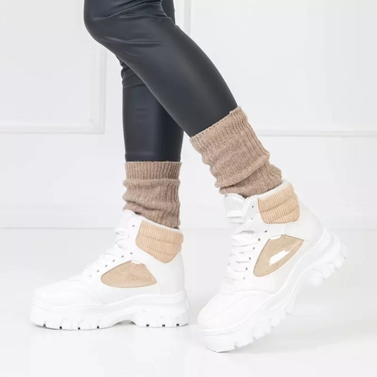 OUTLET Cizme de zapada sport dama crem Naiola - Incaltaminte