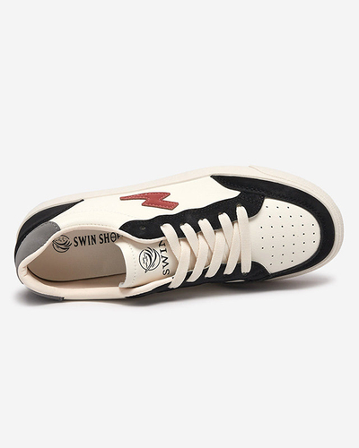 OUTLET Tenisi sport dama alb - negri Rozzuci- Pantofi