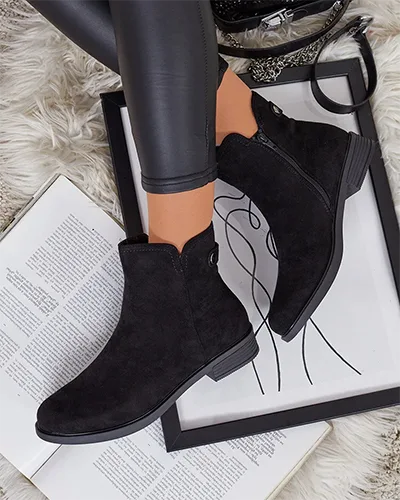 Royalfashion Cizme Dovilla din piele întoarsă eko pentru femei