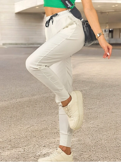 Royalfashion Pantaloni drepți din țesătură pentru femei
