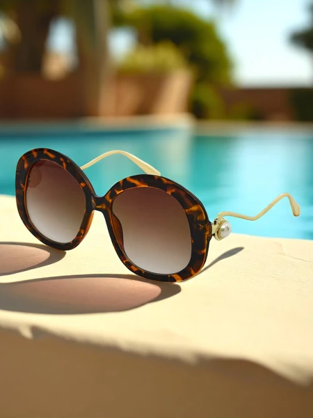 Royalfashion Ochelari de soare cu brațe decorative Glam Shine