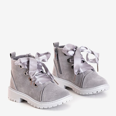 Cizme gri pentru copii de la Meveye - pantofi