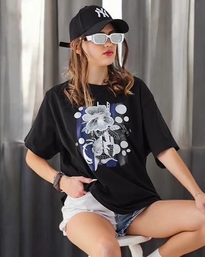 Tricou din bumbac pentru femei Royalfashion cu imprimeu