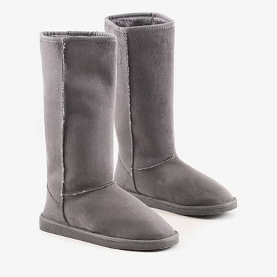 Cizme de zăpadă calde pentru femei în gri Shaea - Încălțăminte