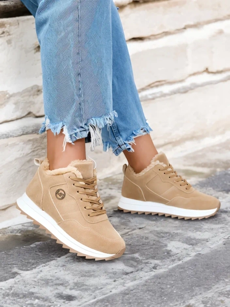 Royalfashion Pantofi sport izolati pentru femei maro deschis Lahho