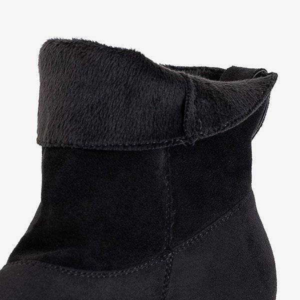 Cizme negre cu toc plat Himalia - Încălțăminte