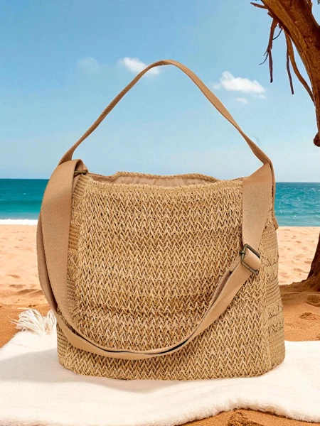 Royalfashion Geantă mare de damă din paie Nysa Ariadne