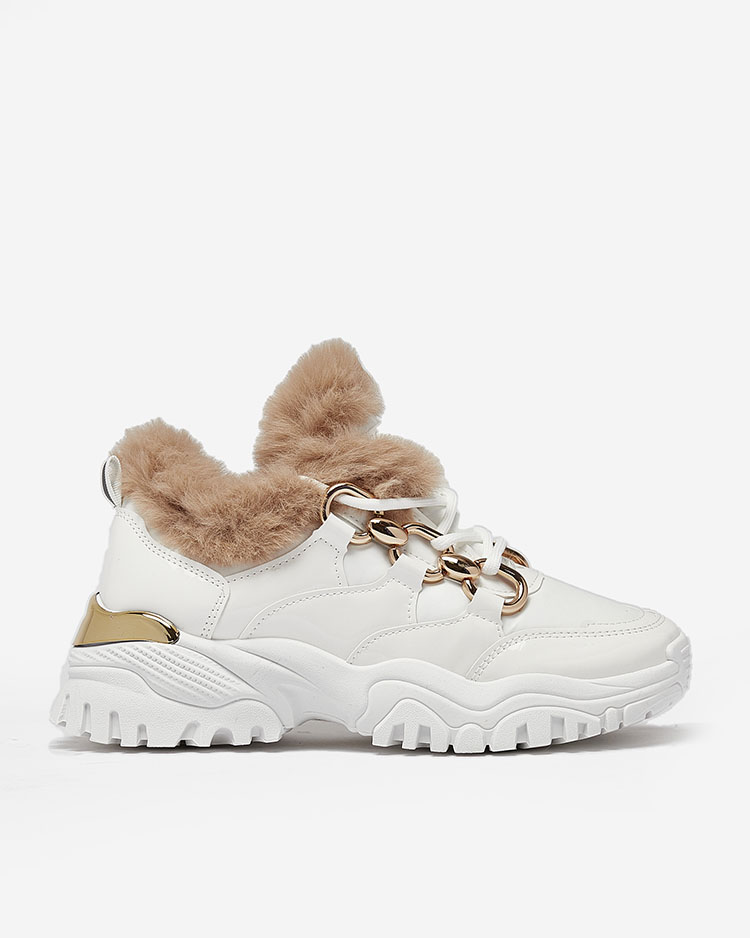 Royalfashion White Carucca adidași pentru femei cu izolație