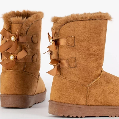 OUTLET Cizme de zapada dama camel Izzuni- Incaltaminte