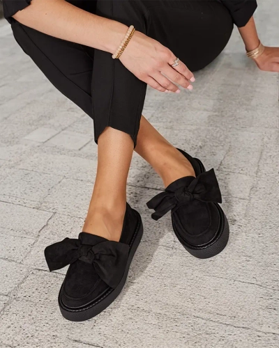 Royalfashion Pantofi jumătăți de damă cu fundiță Eriz