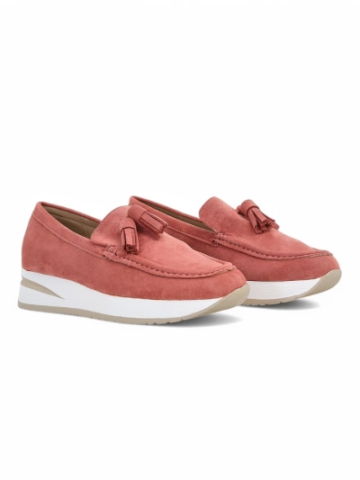 Mocasini de damă Ariadne roz cu platformă, piele ecologică, casual