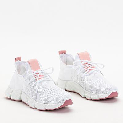 Pantofi sport dama Baym alb si roz deschis - Incaltaminte