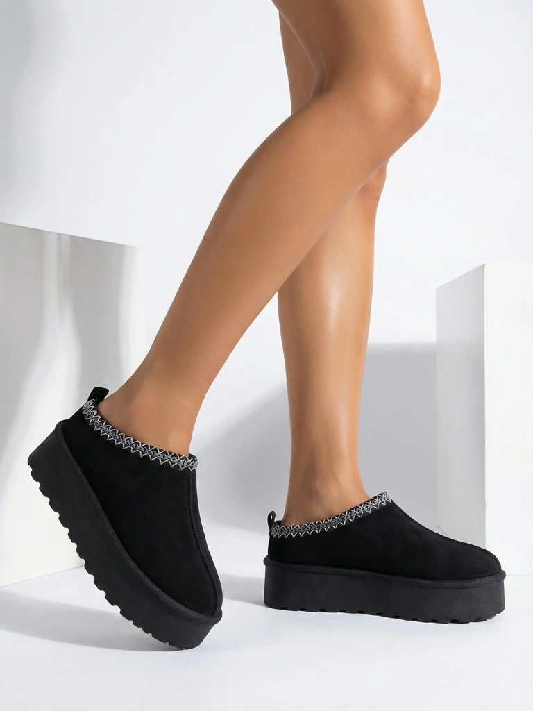 Royalfashion Cizme scurte asemănătoare cu cizmele de zăpadă pentru femei Fesio