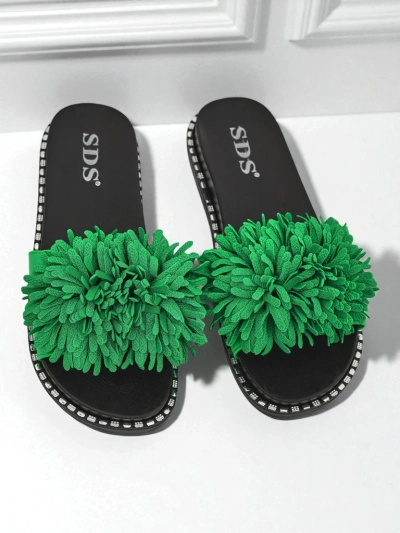 Royalfashion Slippers de mujer con suela plana Flora Blide