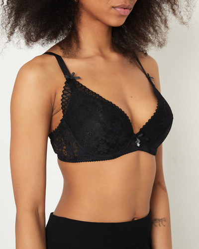 Sutien de dama negru cu dantela - Lenjerie intima