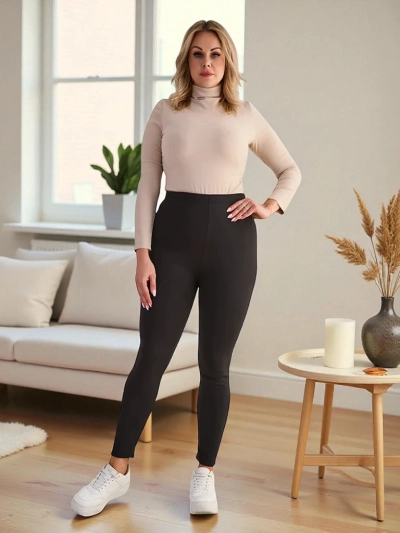 Royalfashion Pantaloni treggings izolați pentru femei PLUS SIZE