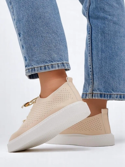 Royalfashion Pantofi sport perforați pentru femei cu șireturi Vaned