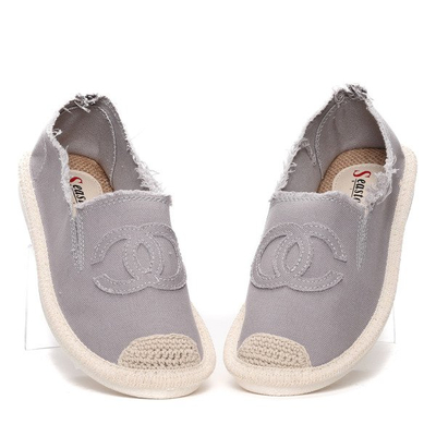 Szare espadryle - Obuwie