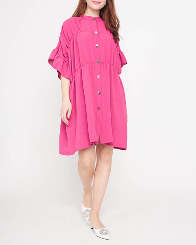 Rochie de damă violet până la genunchi - Îmbrăcăminte