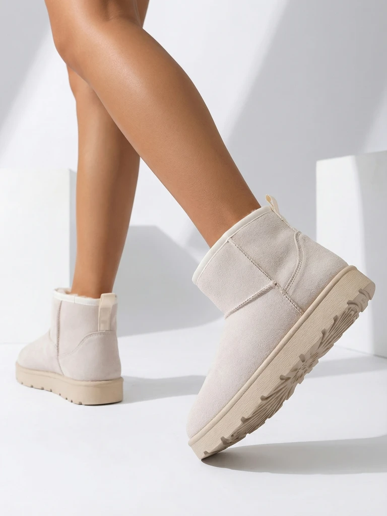 Royalfashion Cizme scurte asemănătoare cu cizmele de zăpadă pentru femei Belli