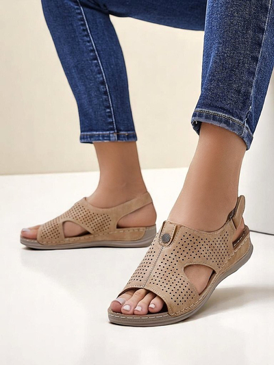 Royalfashion Sandale perforate pentru femei Leminni