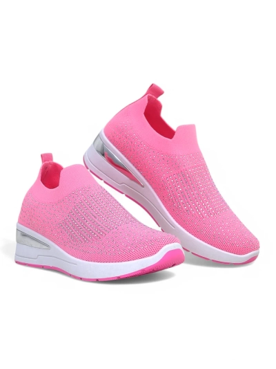 Adidași cu talpă înaltă pentru femei Royalfashion, cu aplicații de strasuri Qelavise