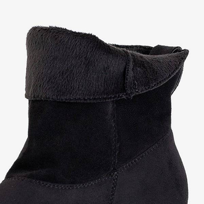 Cizme negre cu toc plat Himalia - Încălțăminte