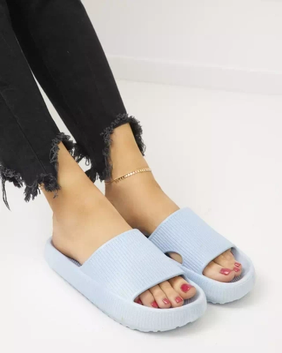 OUTLET Papuci de cauciuc albastru cu relief Olinda - Incaltaminte