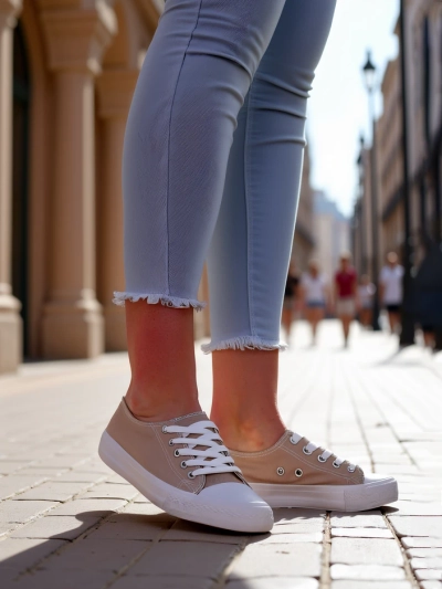 Royalfashion Adidași clasici pentru femei cu șiret Ogisea