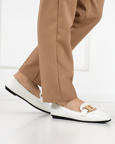OUTLET Mocasini albi dama Melukia - Pantofi
