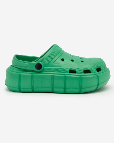 Royalfashion Șlapi de cauciuc pentru femei de culoare verde închis Kooranza