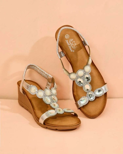 Royalfashion Sandale de damă cu zirconiu Obrina