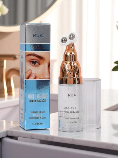 Eye serum with double roller, hyaluronic acid and collagen