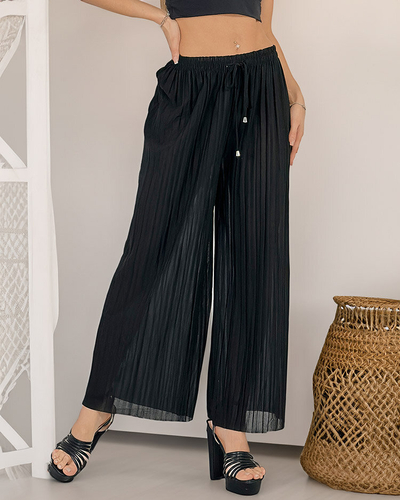 Royalfashion Pantaloni largi plisați de damă