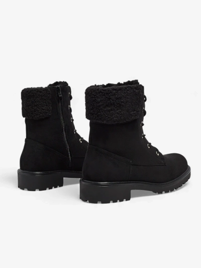 Botine de damă Trevolla din piele ecologică întoarsă cu șireturi