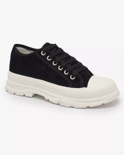 Royalfashion Negru adidași cu platformă pentru femei Spollero