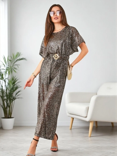 Salopetă lungă pentru femei Royalfashion cu paiete