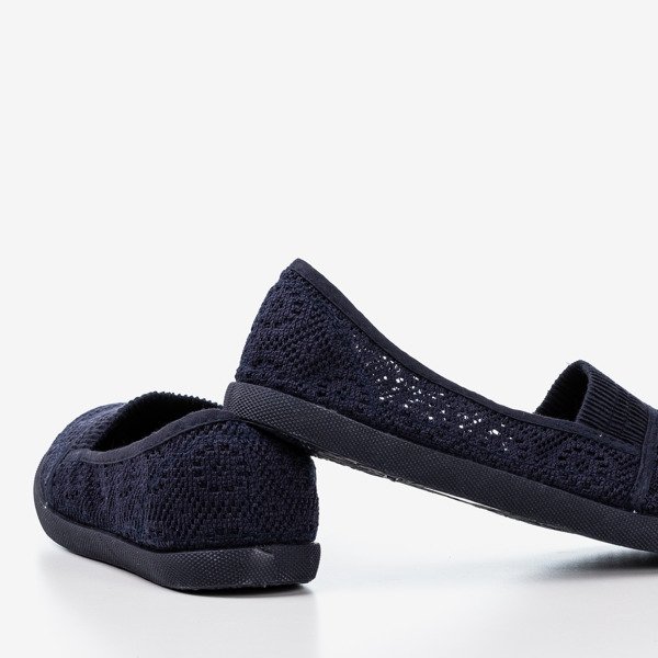 Balerini de dantelă bleumarin - pe dantelă Noremies - Încălțăminte