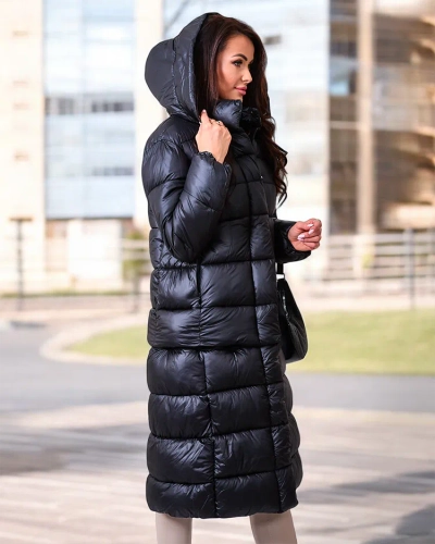 Royalfashion Jachetă de iarnă neagră pentru femei