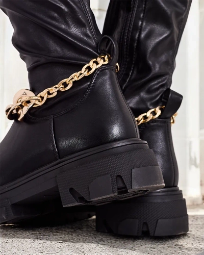 Royalfashion Cizme peste genunchi pentru femei Essef