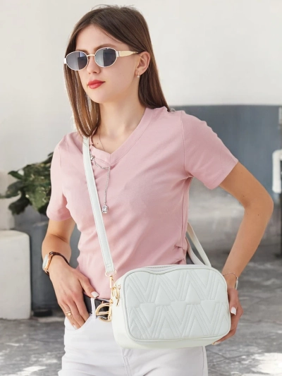 Royalfashion Geantă de mână elegantă de dimensiuni mici pentru femei, fabricată din eco-piele