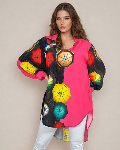 Royalfashion Tunică imprimată cu model pentru femei