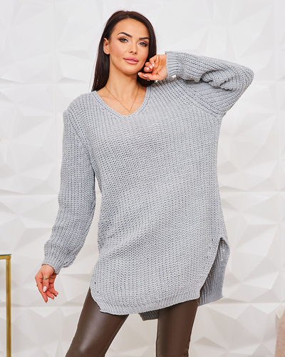 Royalfashion Pulover mai lung pentru femei din tricot