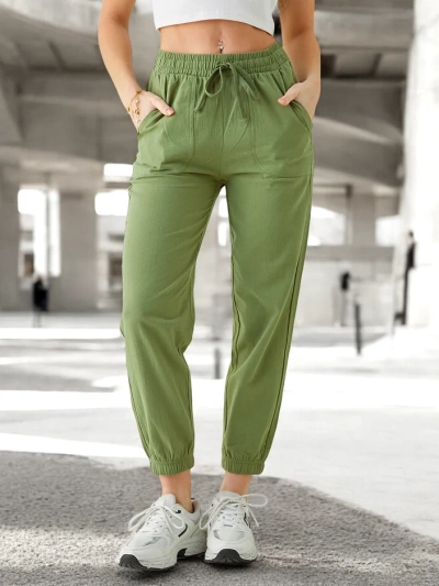Pantaloni Royalfashion pentru femei cu un elastic la capătul picioarelor