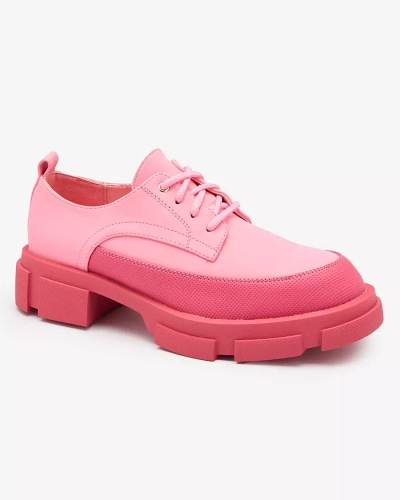 Royalfashion Pink Femei mată Half Boots pe talpă solidă Trendy Chunky