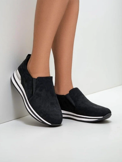 Royalfashion Pantofi plată ecologici din suede pentru femei Rabbite