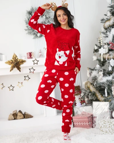 Pijamale Royalfashion pentru femei cu o pisicuță
