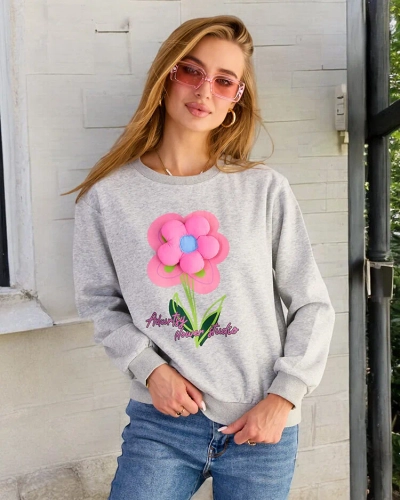 Royalfashion Women's Thin Print Sweatshirt