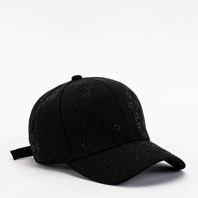 Șapcă de baseball de damă neagră cu zirconiu cubic - Accesorii